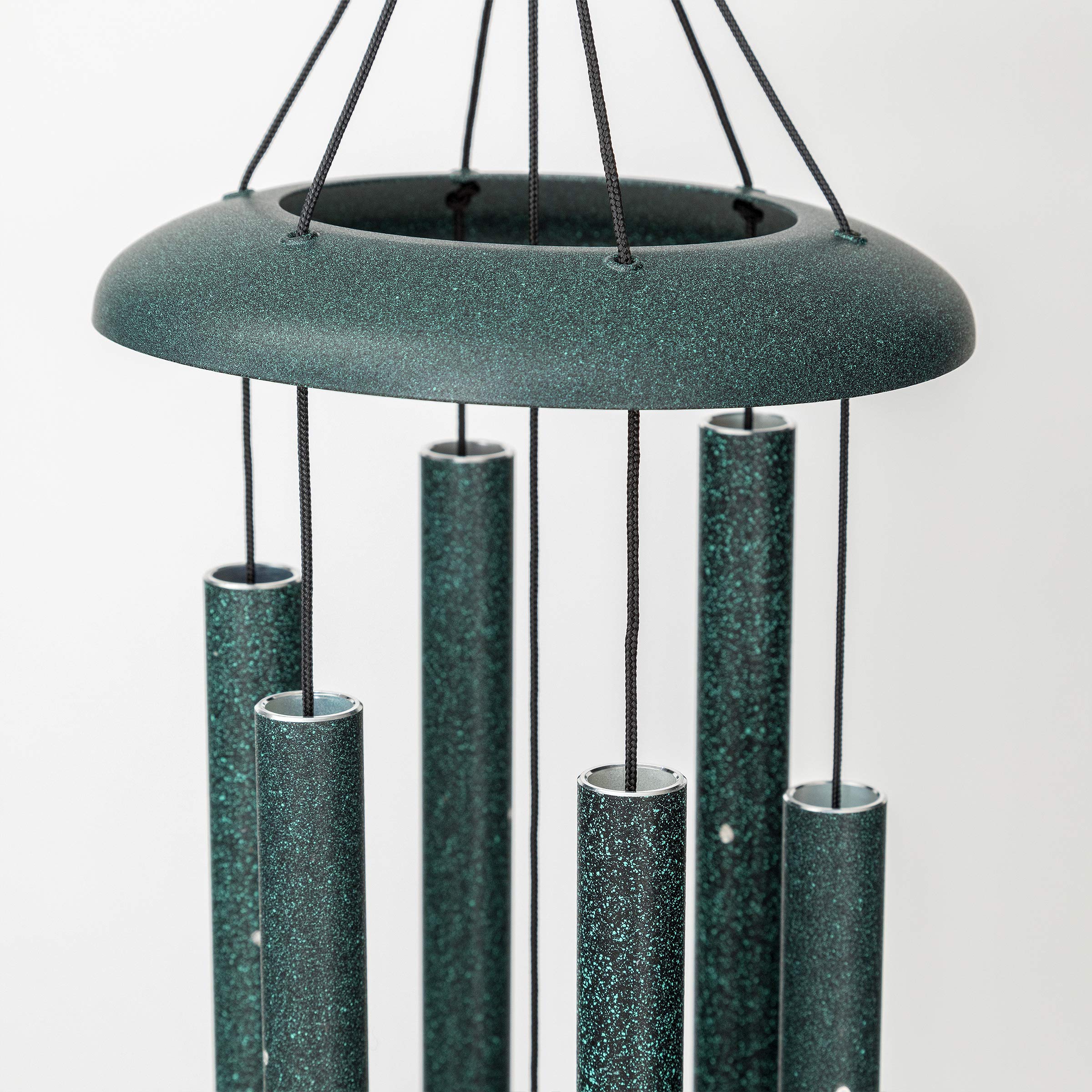 Corinthian Bells top cap and hook showing redwood construction and sturdy hardware