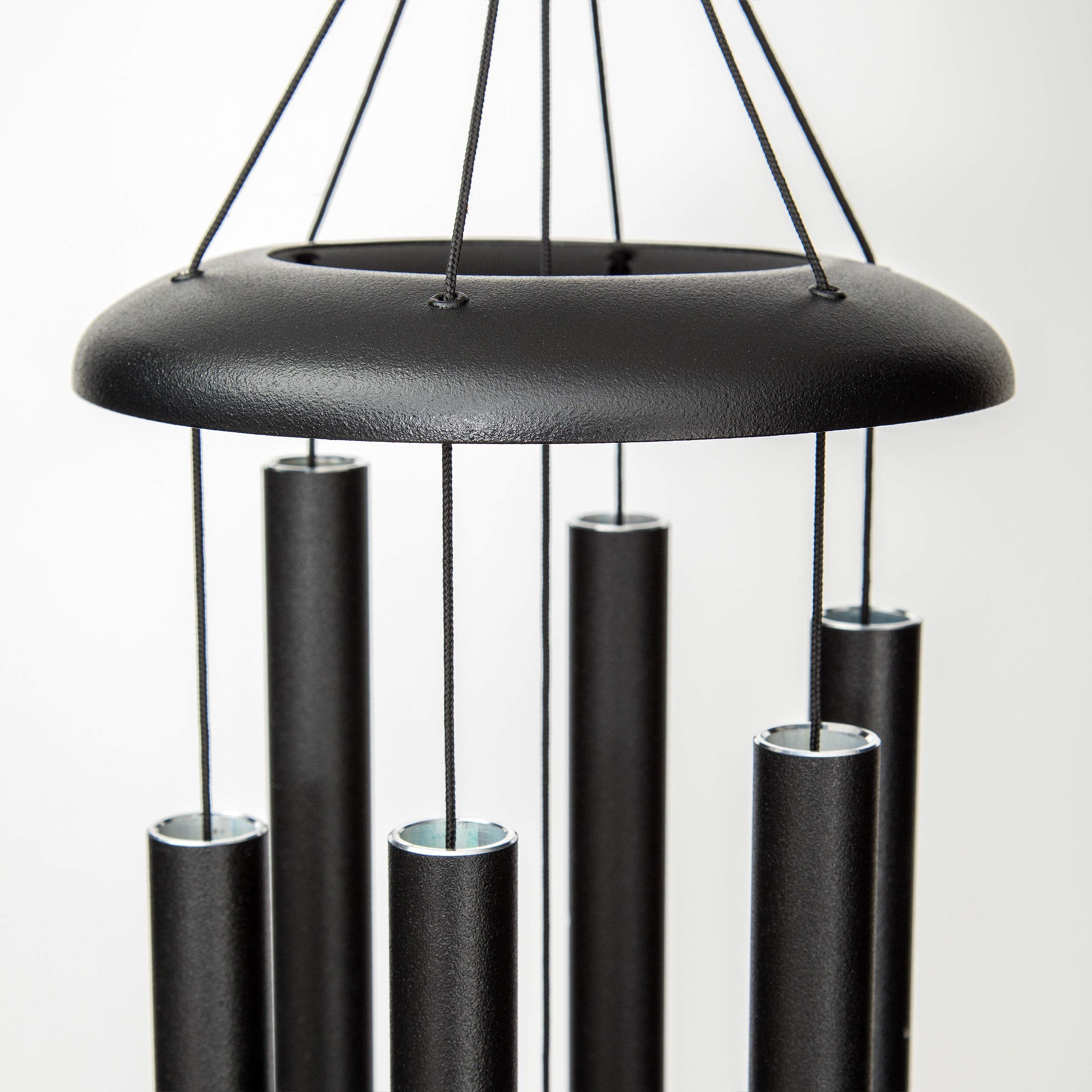 Corinthian Bells hanging in garden showing modern decor and calming ambiance