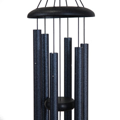 Corinthian Bells close-up of aluminum tubes highlighting hand-tuning and clear resonant tone