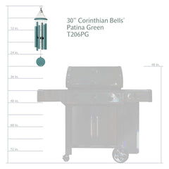Corinthian Bells close-up of aluminum tubes highlighting precise tuning and resonance