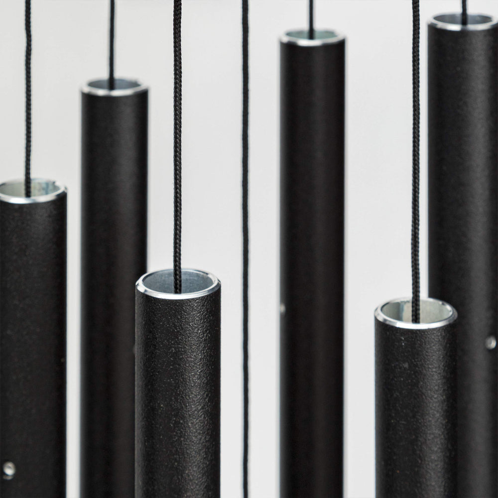 Corinthian Bells close-up of aluminum tubes highlighting durable construction