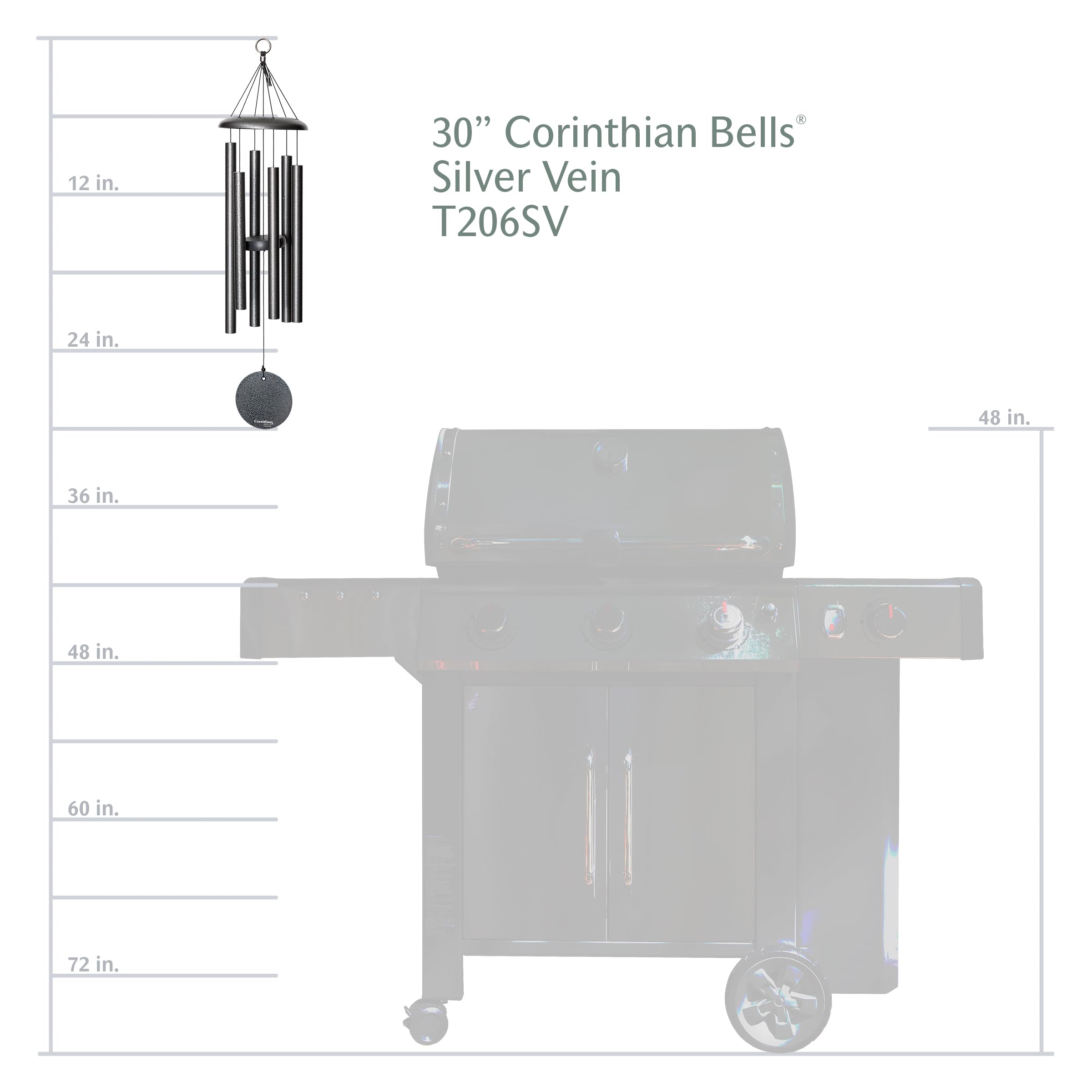 Corinthian Bells close-up of aluminum tubes highlighting handcrafted tuning precision