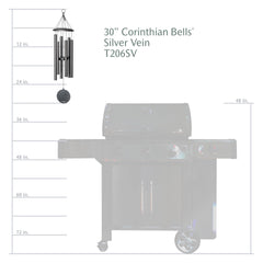 Corinthian Bells close-up of aluminum tubes highlighting handcrafted tuning precision