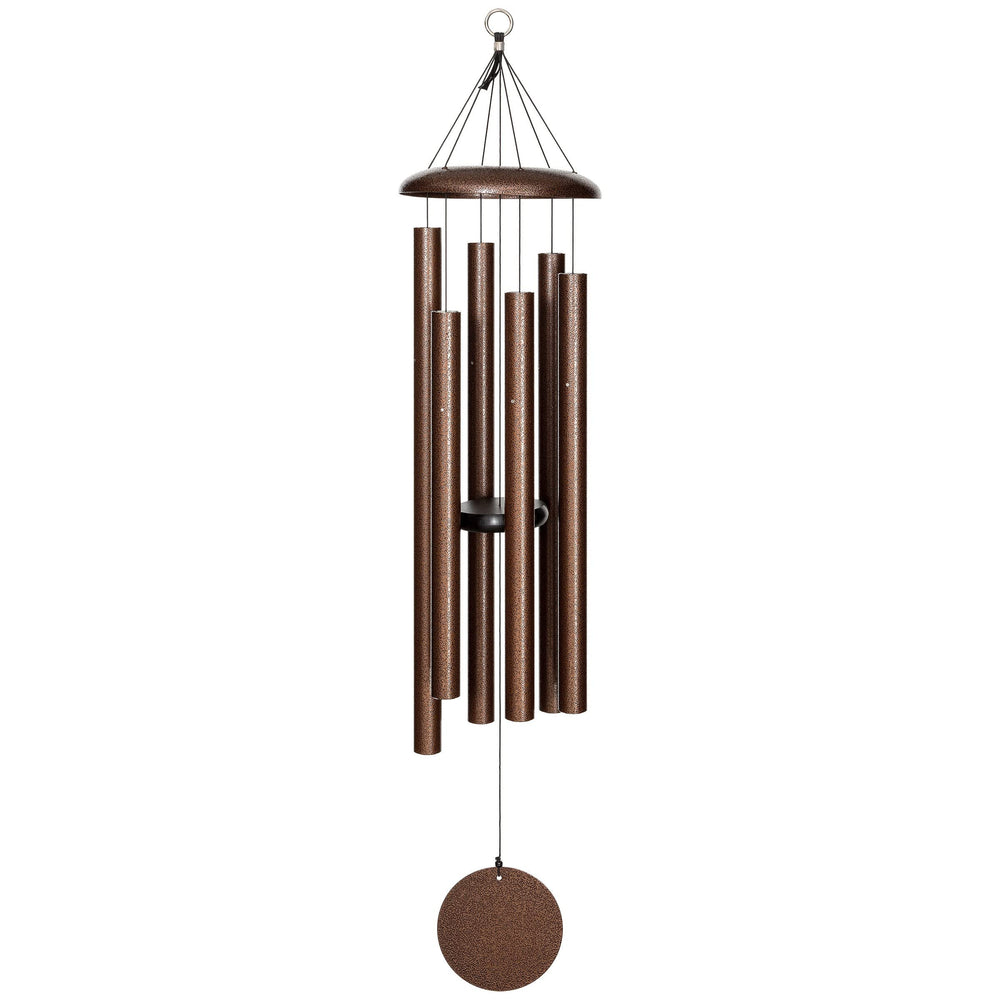 Corinthian Bells front view with packaging showing warm copper-vein finish and gifting appeal