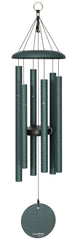 Corinthian Bells front view green chime showing elegant outdoor presence and calming sound