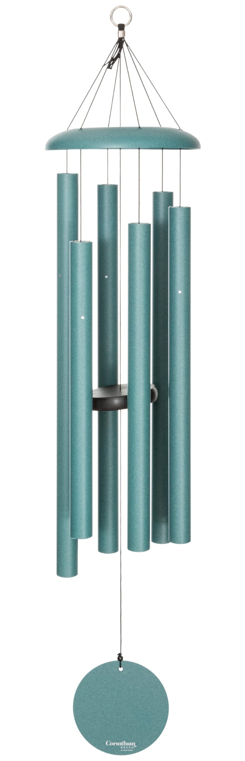 Corinthian Bells front view showing patina green finish and elegant profile benefit: blends with landscape