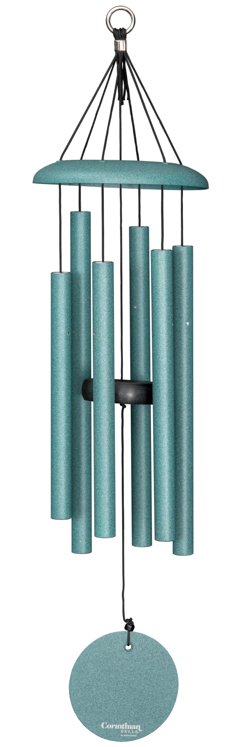 Corinthian Bells front view in patina green showing elegant outdoor appeal