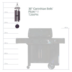 Corinthian Bells close-up of aluminum tubes and redwood sail, showing precise tuning and durable finish