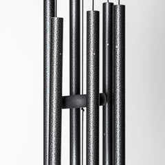 Corinthian Bells beside ruler showing 27-inch scale benefit: compact fit for small spaces