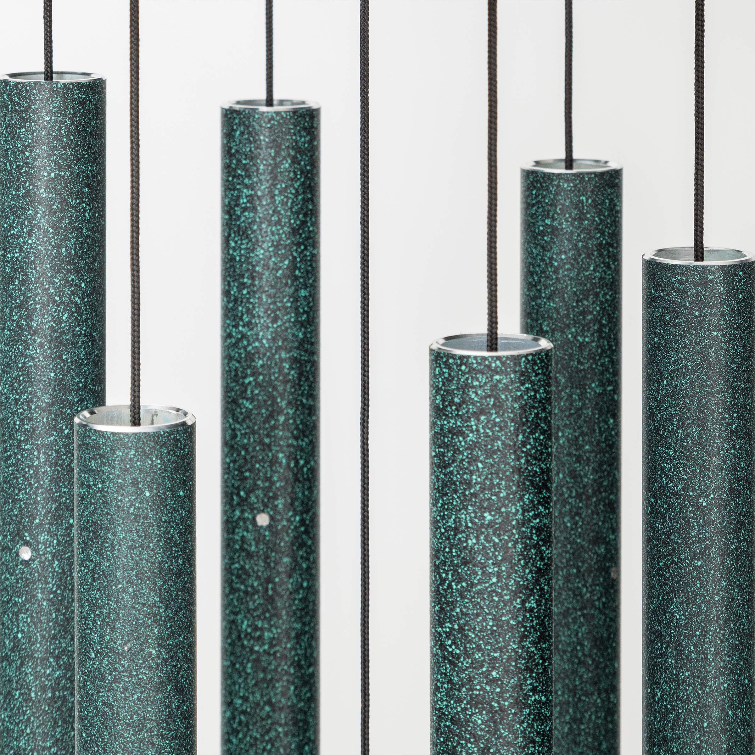 Corinthian Bells close-up of aluminum tubes highlighting durable material and clear resonance