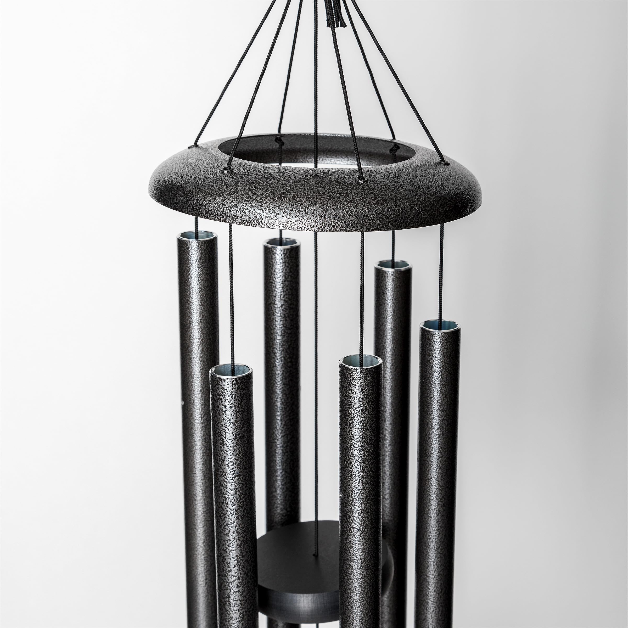 Corinthian Bells wind sail and redwood top showing durable materials and finish