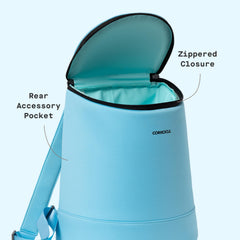 Corkcicle EOLA padded straps and back panel providing comfort and balanced carry on walks