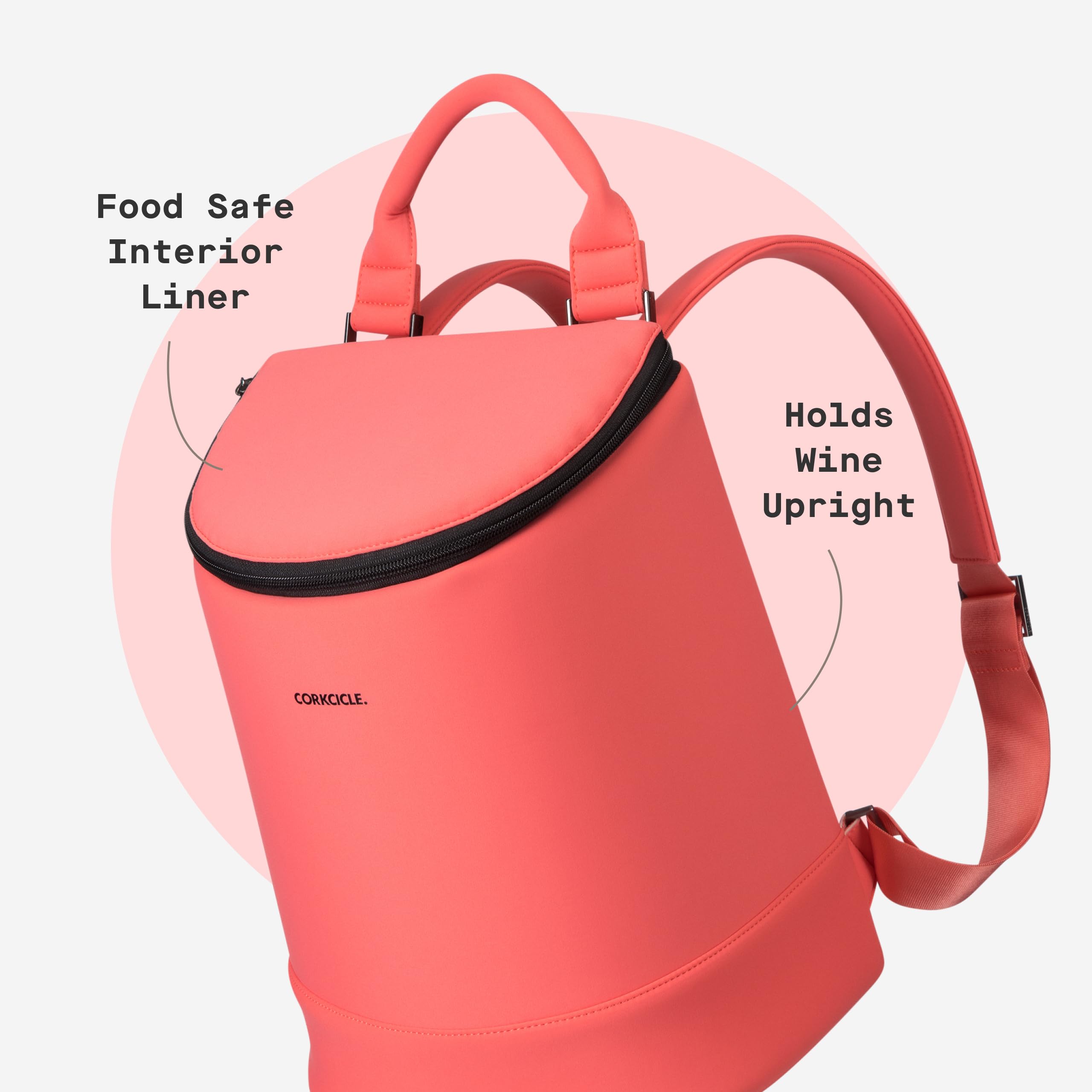 Corkcicle EOLA in use at beach picnic keeping drinks cold and stylish