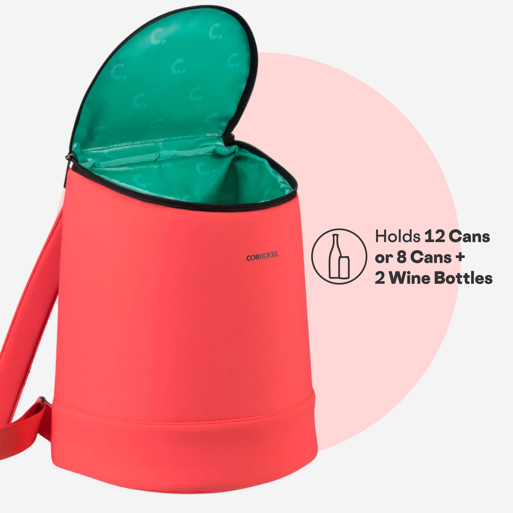 Corkcicle EOLA open main compartment showing insulated interior and bottles