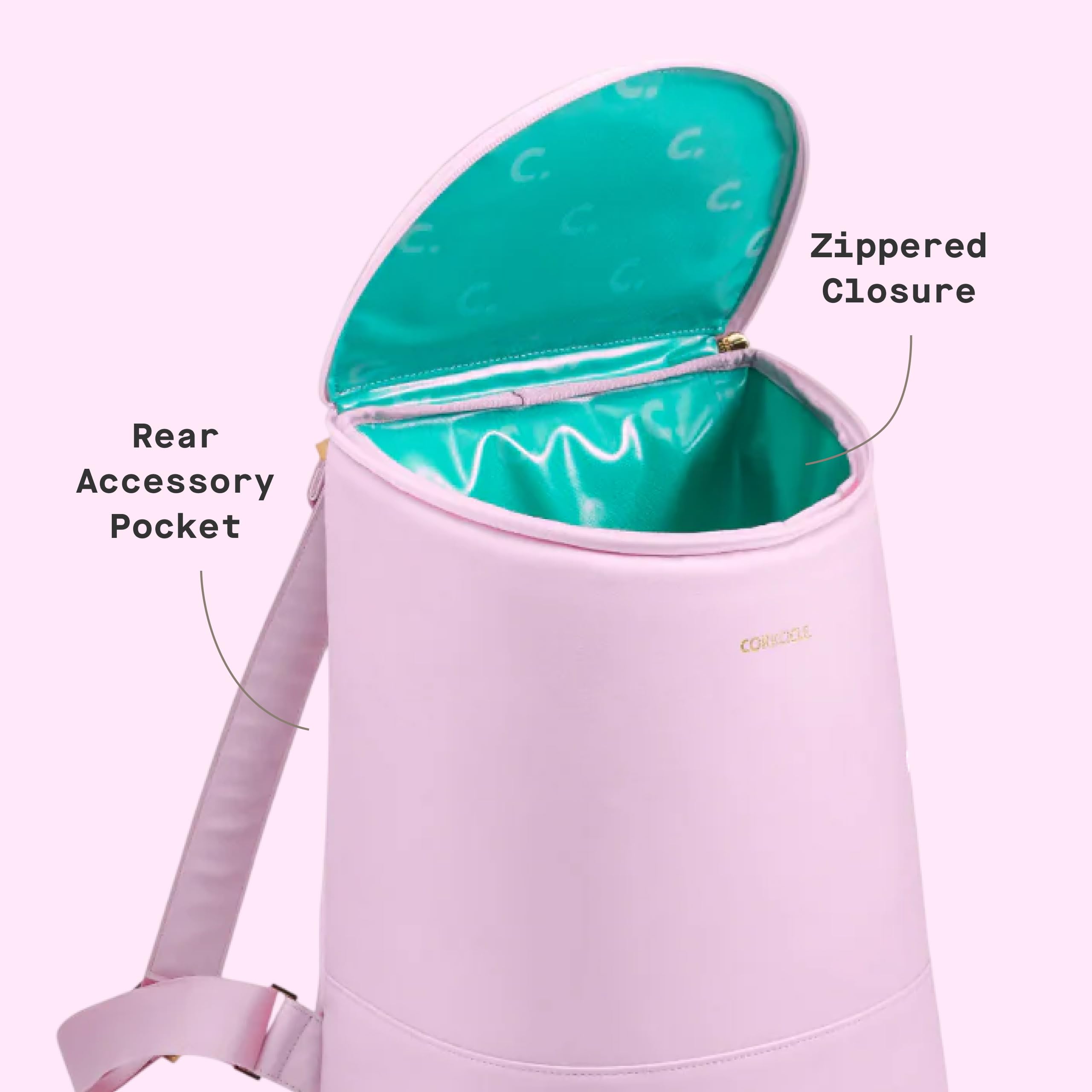 Corkcicle EOLA with five wine bottles displayed to show organized bottle capacity