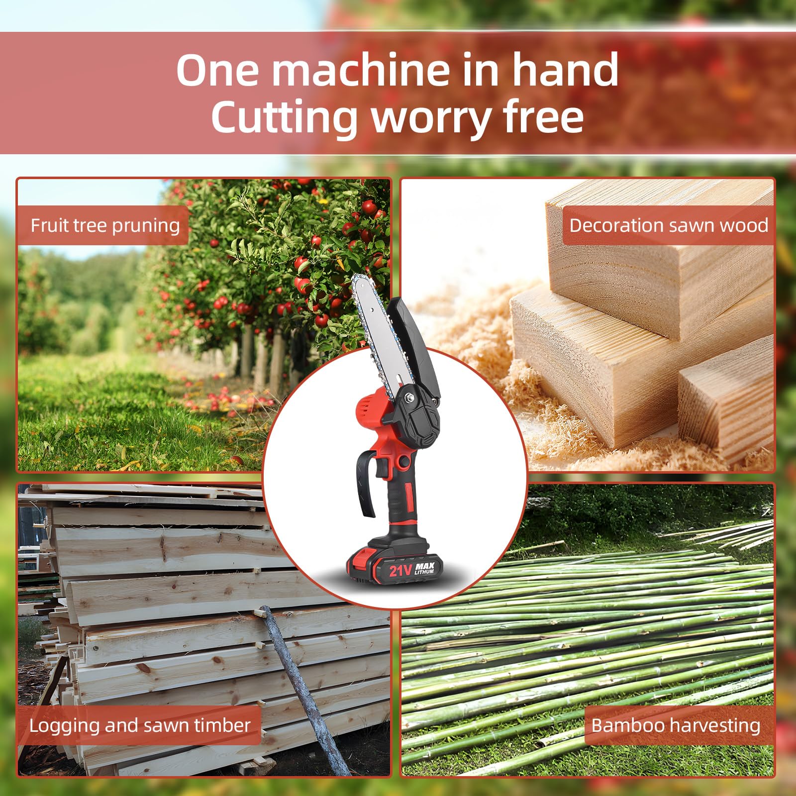 Cornesty cutting a branch in a garden showing efficient pruning performance