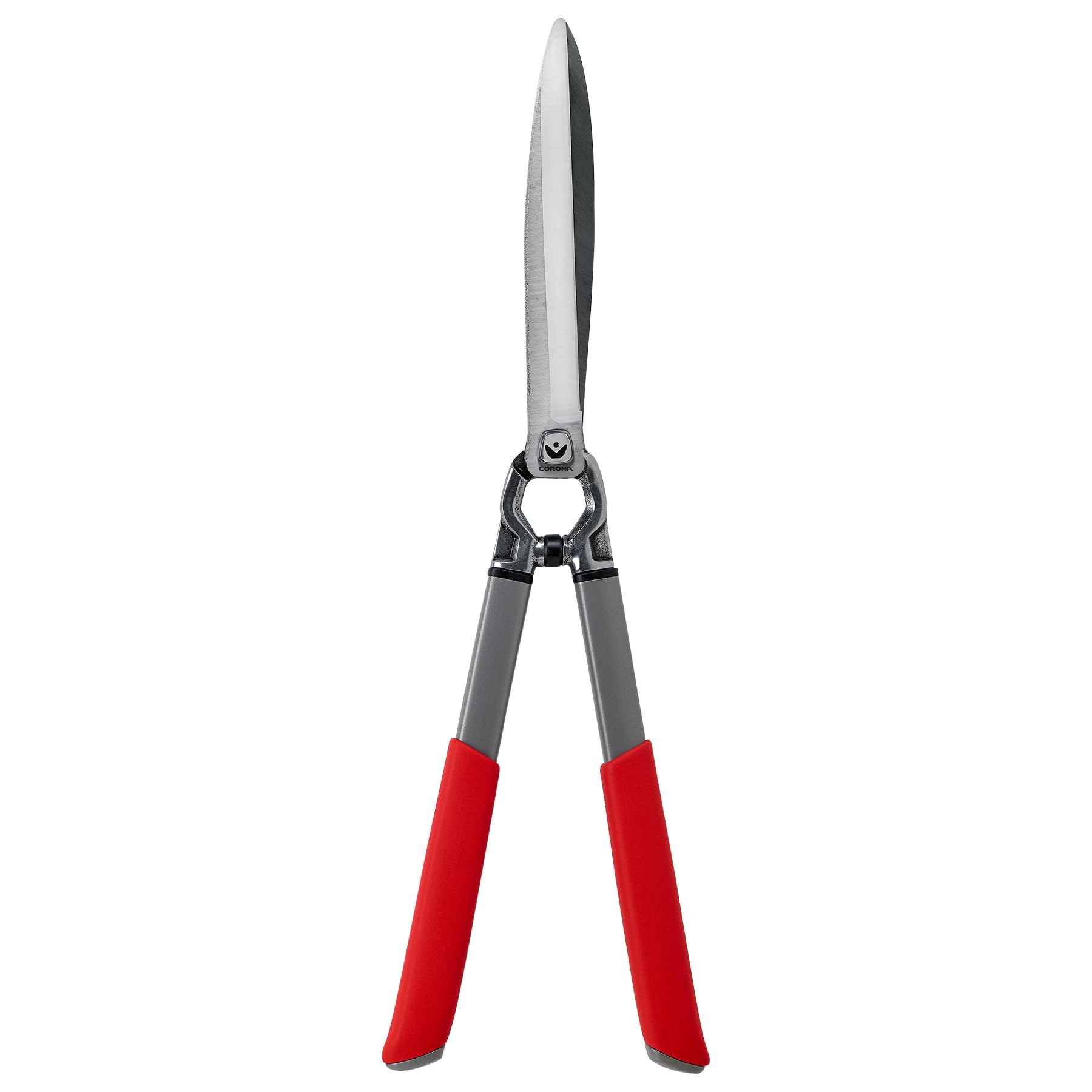 Corona Clipper ClassicCUT front view showing red blades and handles, clear identification and tool readiness
