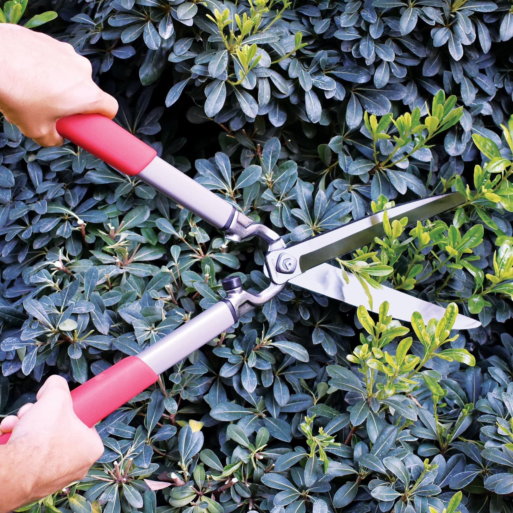 Corona Clipper soft-grip handle and metal end cap highlighting comfort and long-lasting construction
