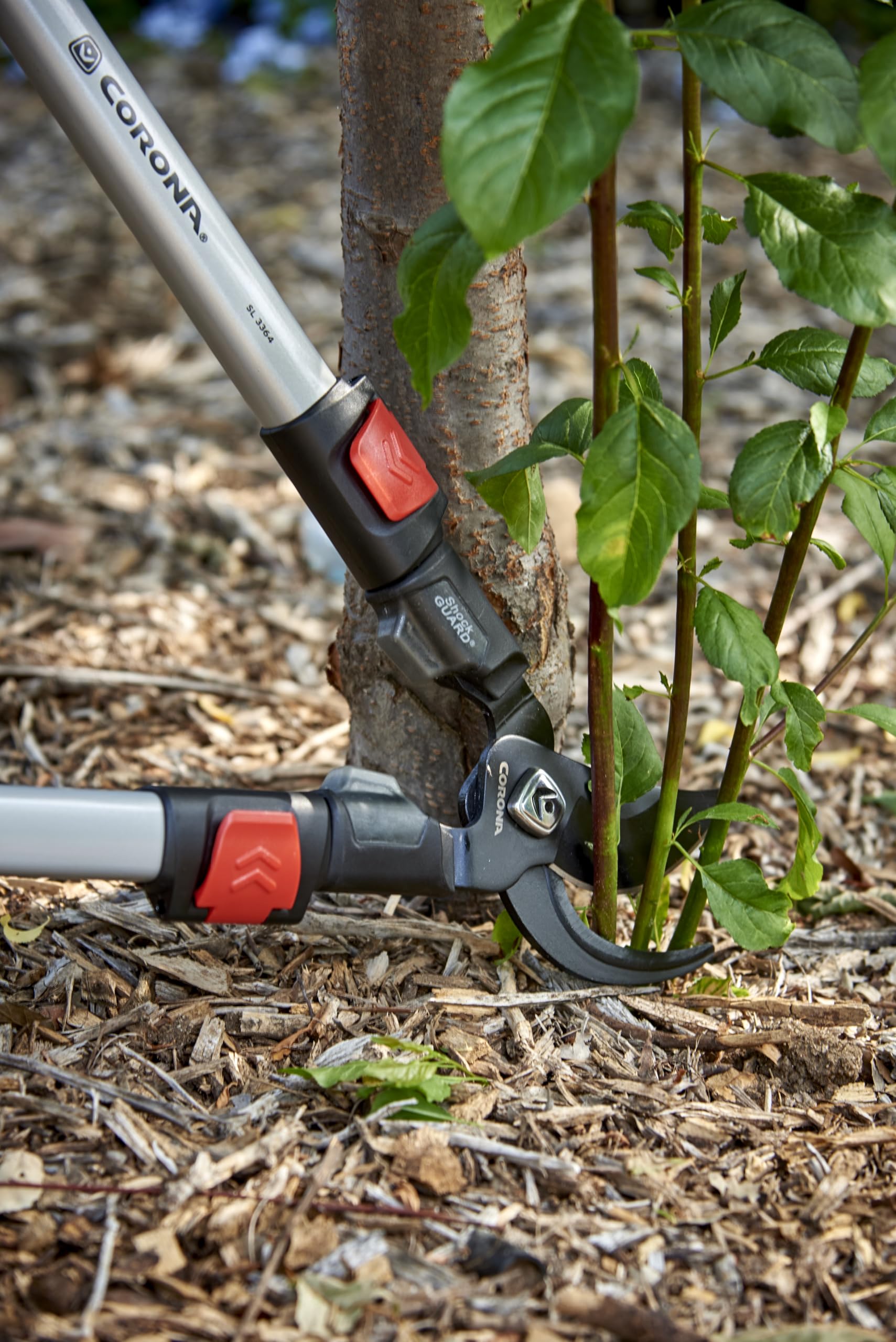 Corona Clipper ComfortGEL grip close-up reducing hand fatigue while pruning