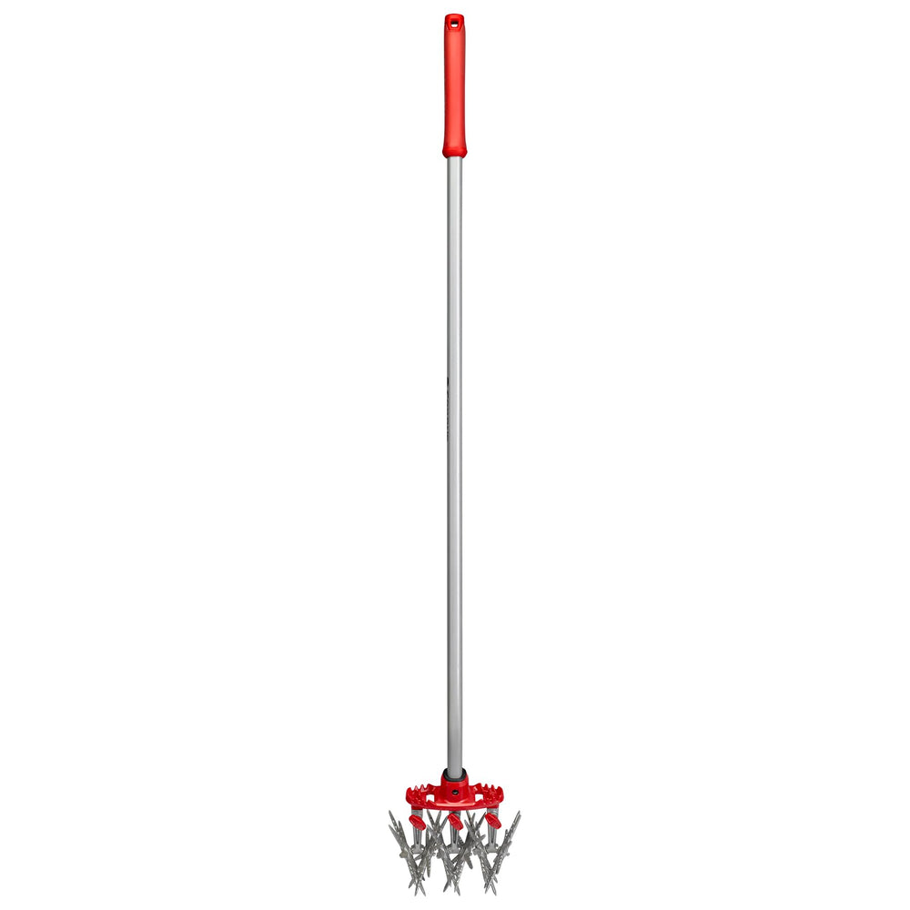 Corona Clipper DiscCULTIVATOR front view showing red head and long handle for easy use