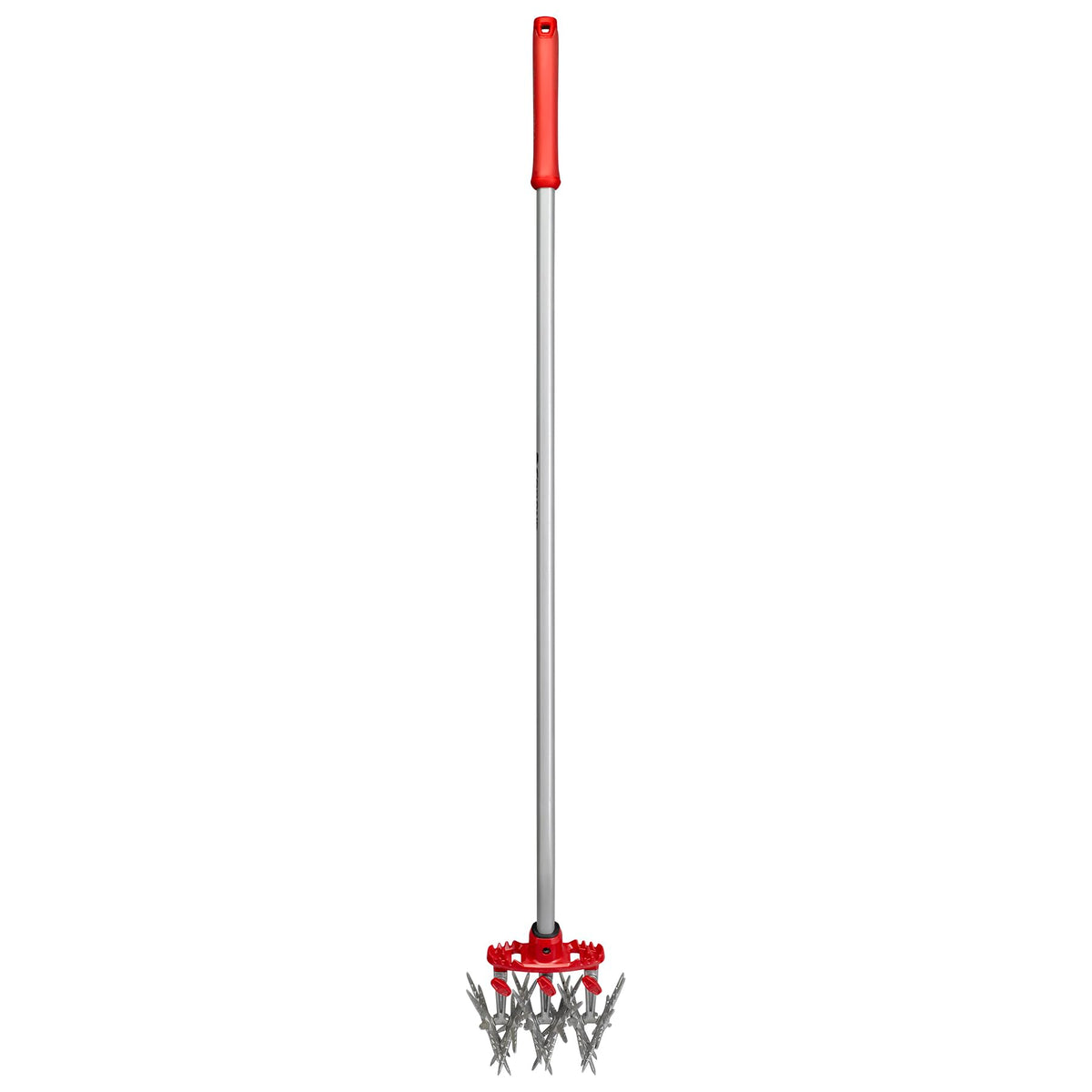 Corona Clipper DiscCULTIVATOR front view showing red head and long handle for easy use