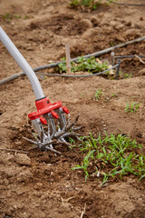 Corona Clipper three tine configurations displayed for weeding, aerating, and tilling