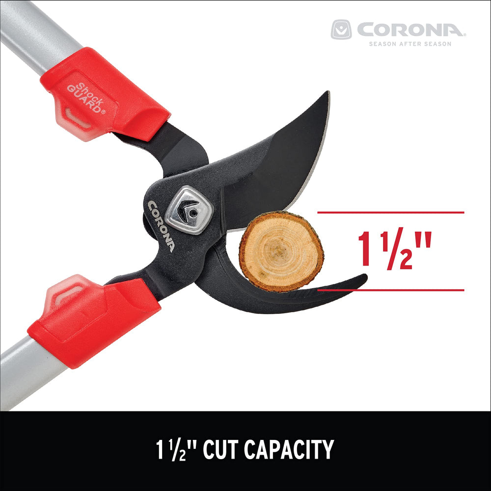 Corona Clipper trapezoidal steel handles showing strength and leverage benefit