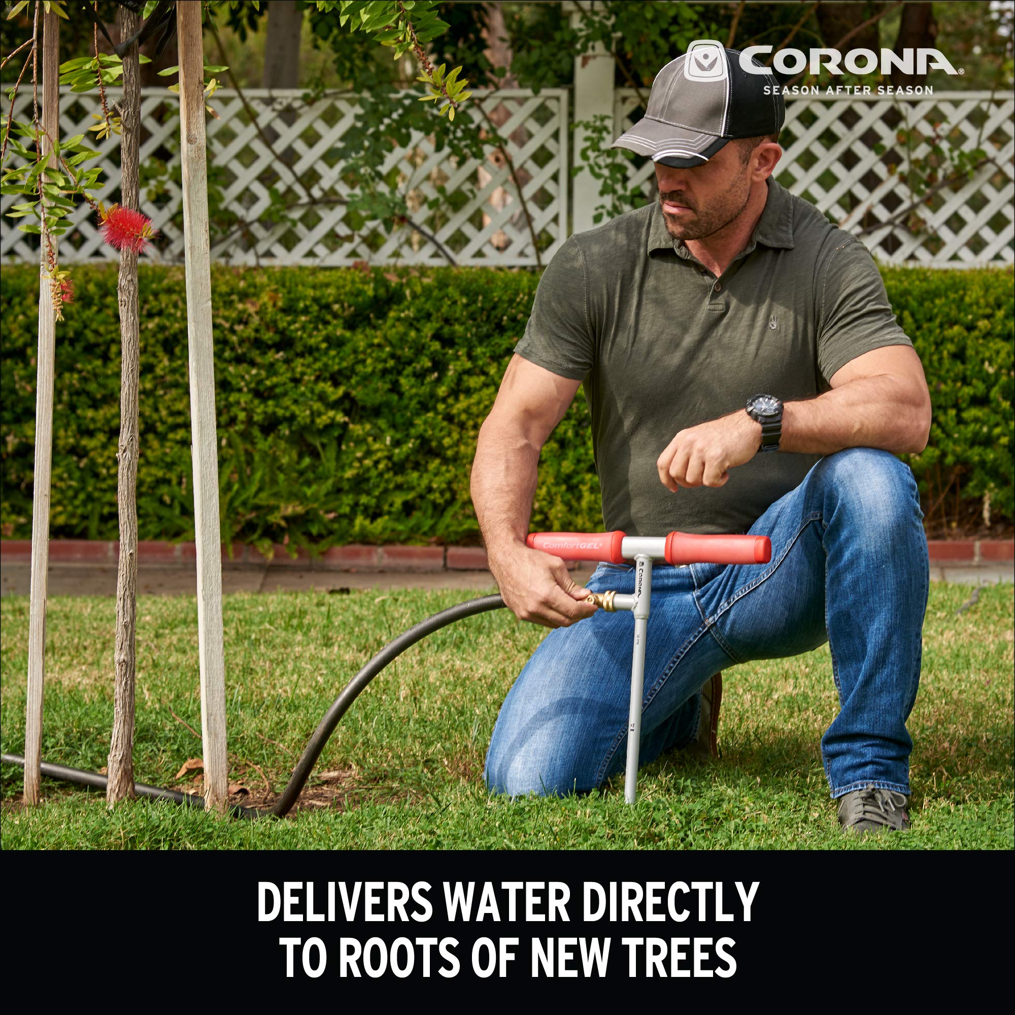 Corona Clipper close-up of tip detailing deep-soil water delivery benefit