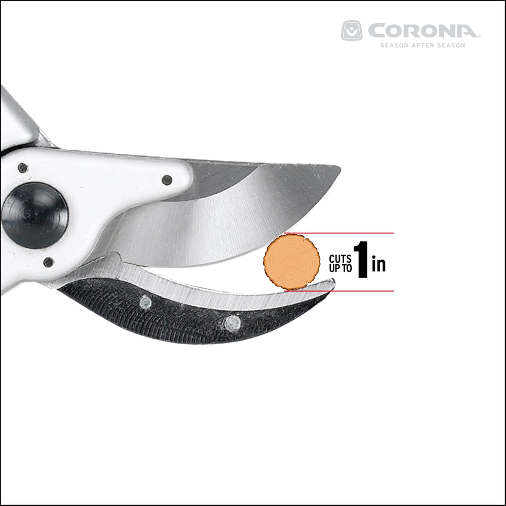 Corona Clipper self-cleaning sap groove detail reduces gumming on blades