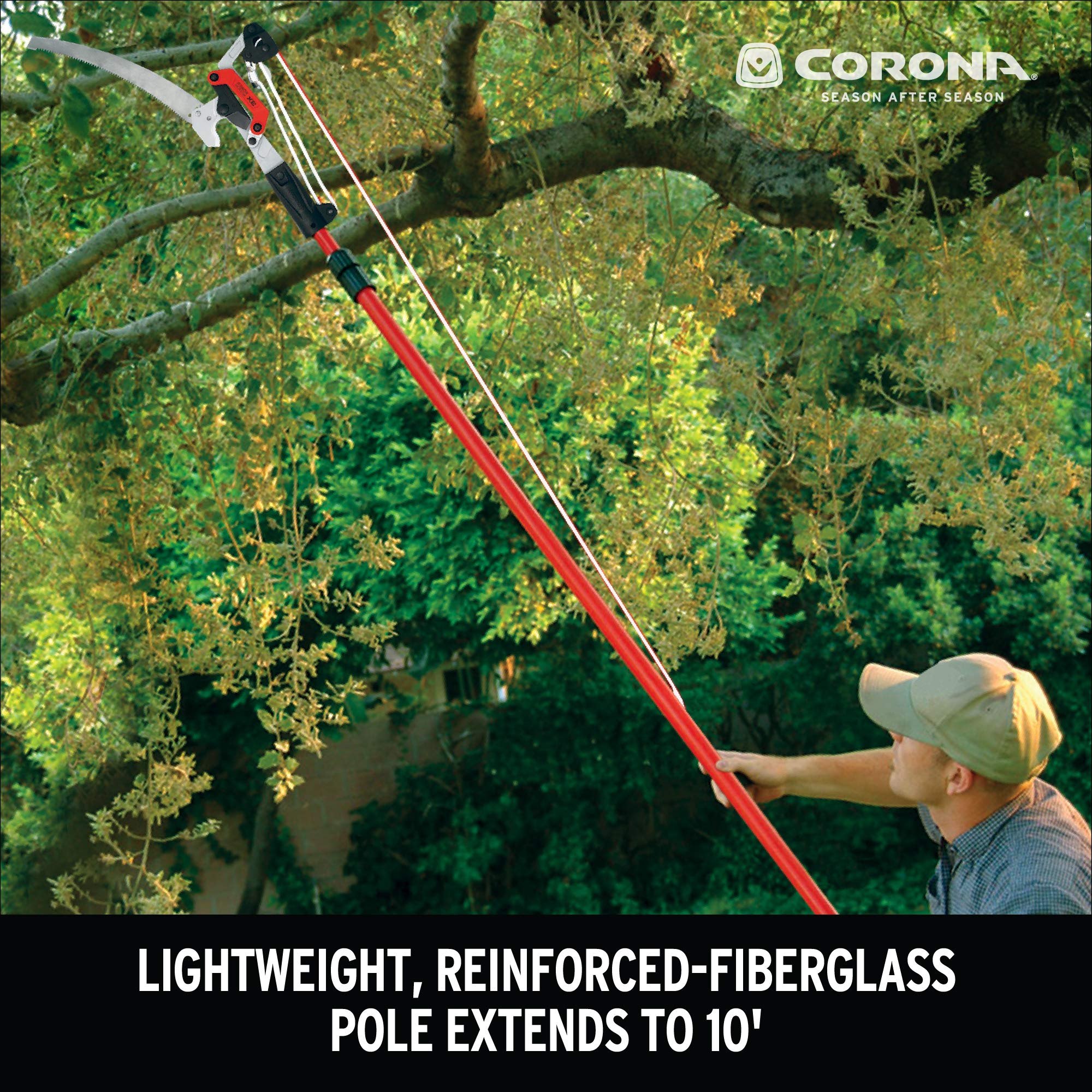 Corona Clipper 13-inch saw blade detail with PTFE coating for reduced sap