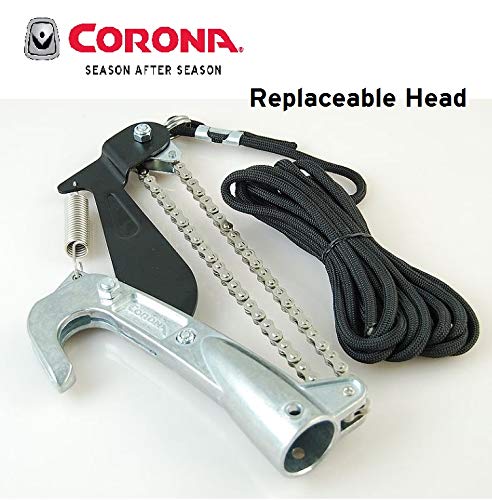 Corona Clipper in use cutting high branch providing ladder-free pruning benefit