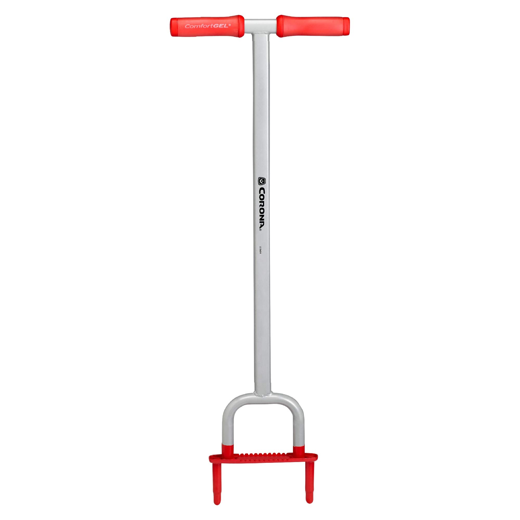 Corona Clipper front view showing full aerator and stable stance for efficient aeration