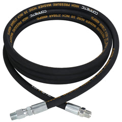Corretic front view showing full 12ft hose and connector, durable performance