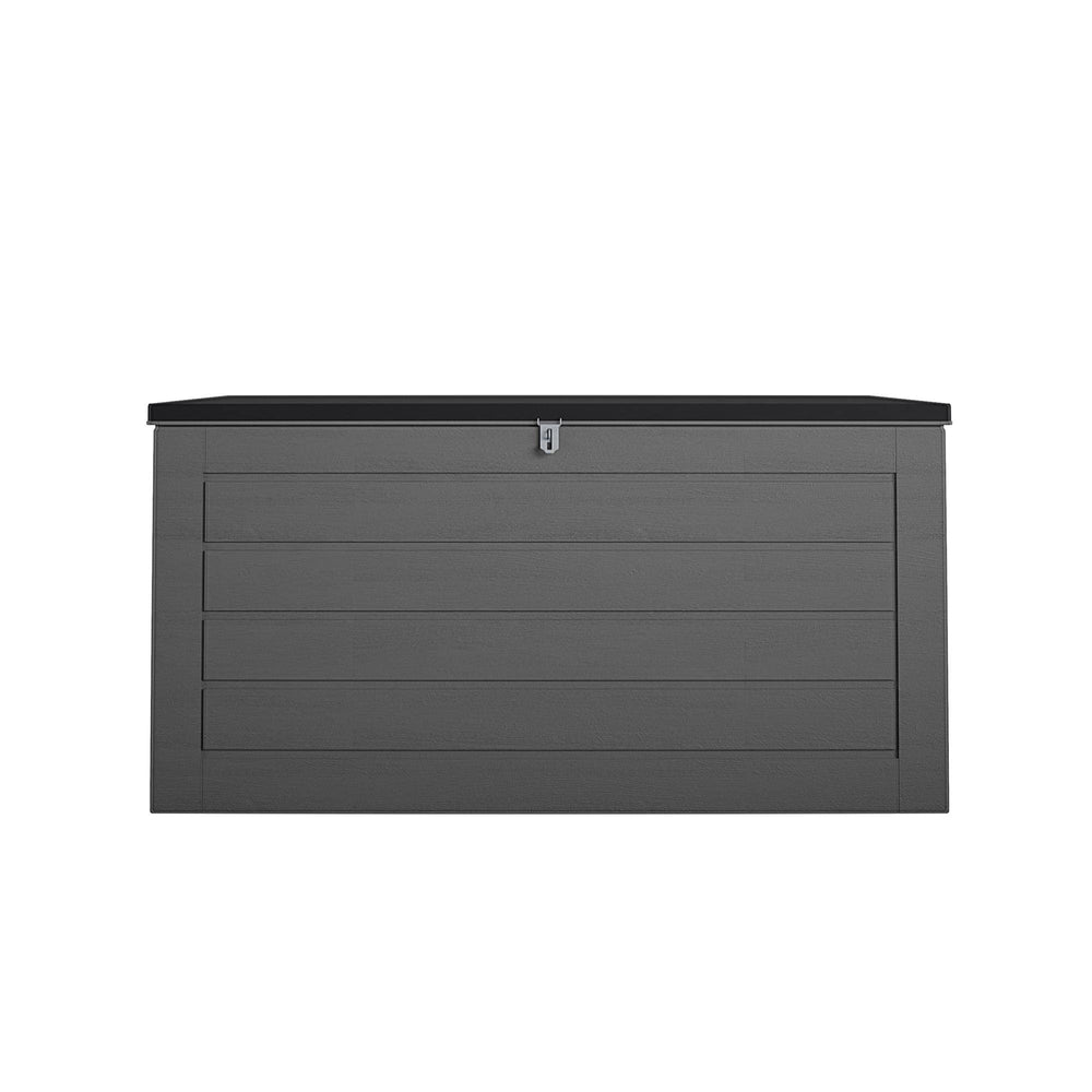 Cosco assembled box beside grill to show real-world size and storage benefit