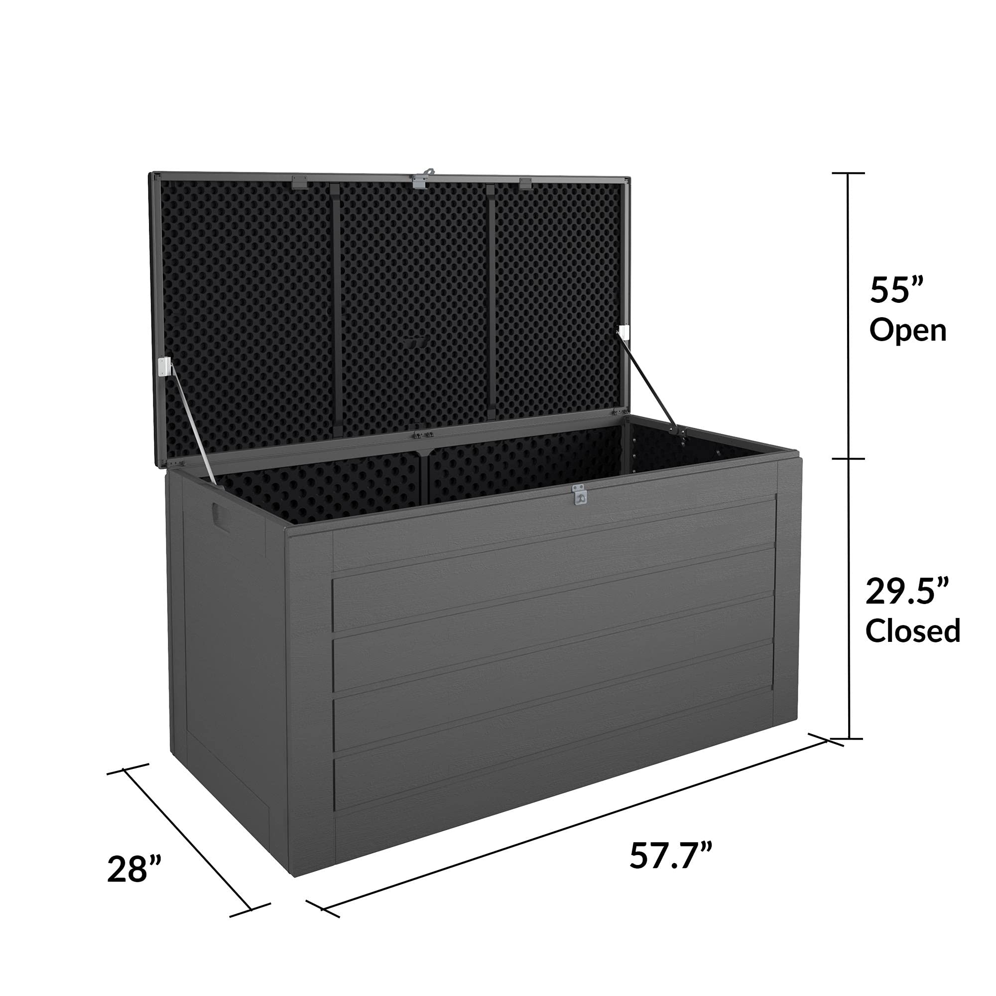 Cosco lock hole and hinge detail showing security-ready design benefit