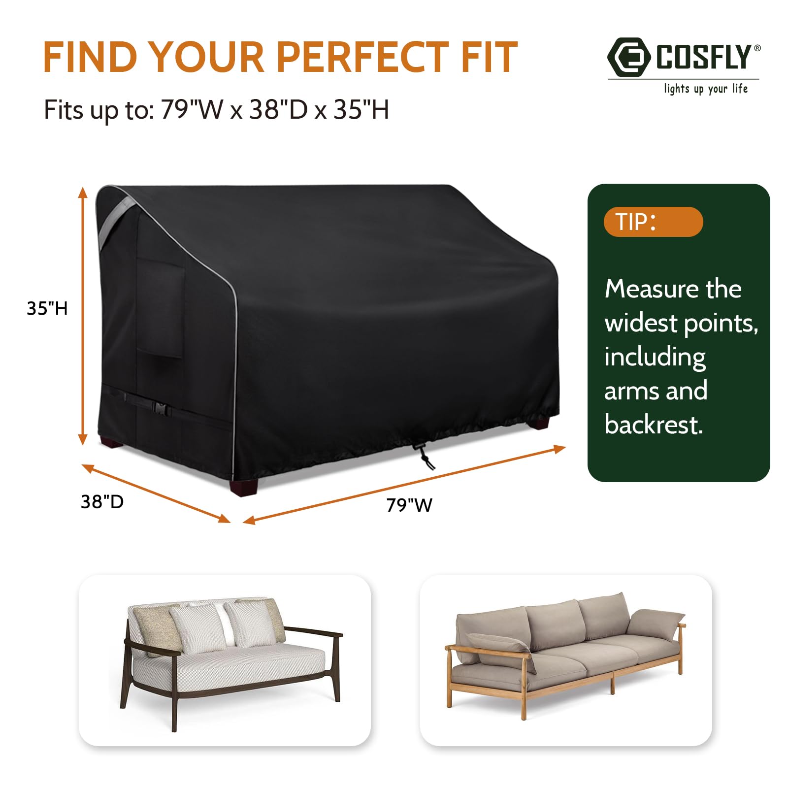 COSFLY close-up of 600D fabric texture for tear resistance benefit