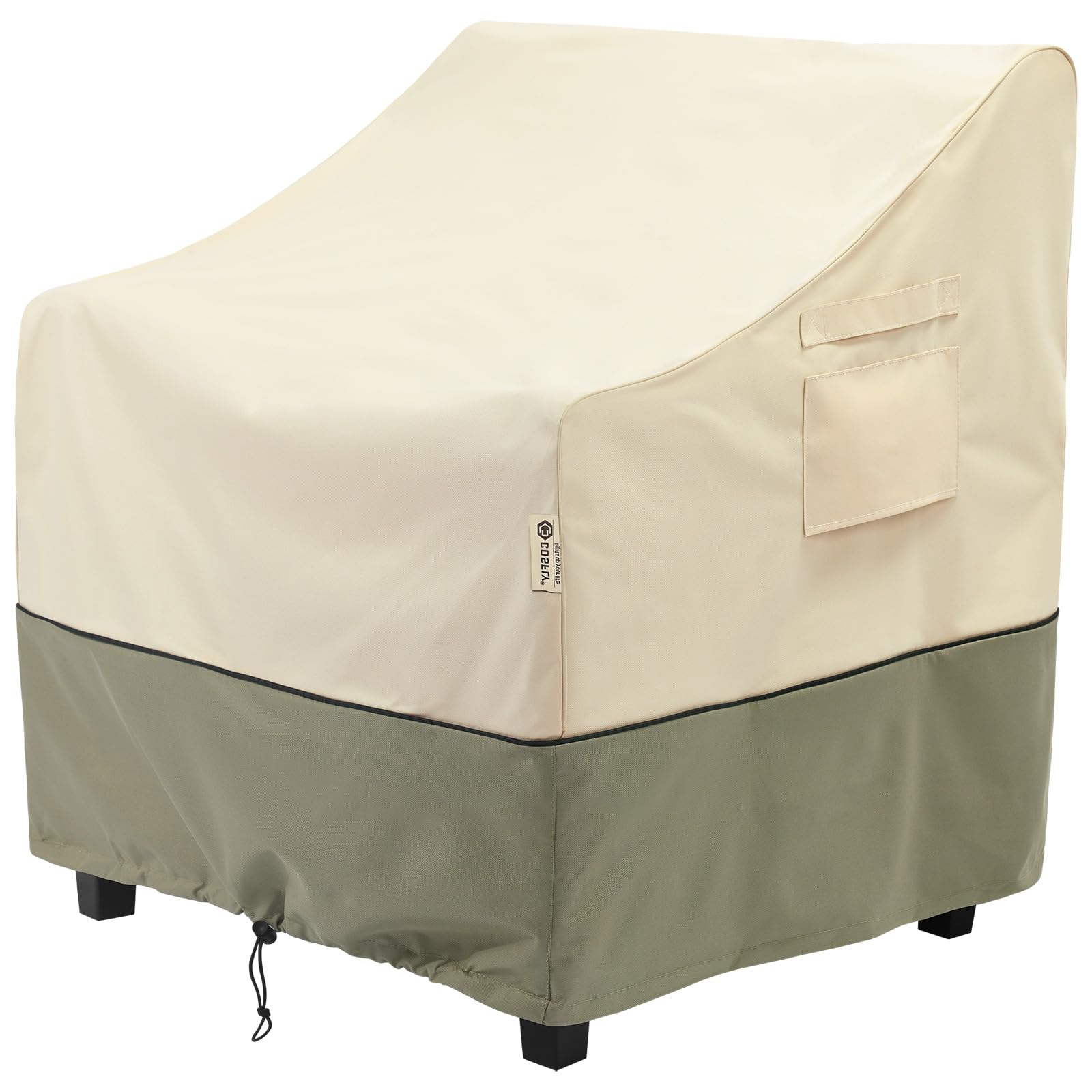 COSFLY front view of covered patio chair showing full protection