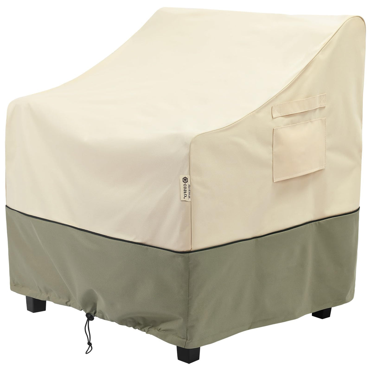 COSFLY front view of covered patio chair showing full protection