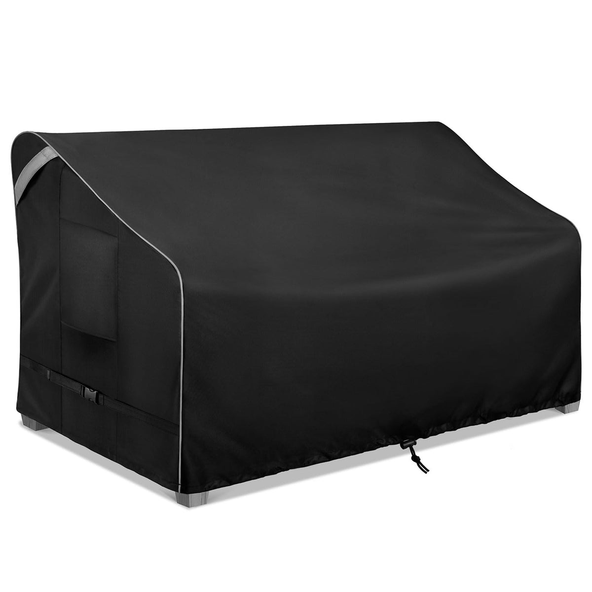 COSFLY front view of covered sofa showing full weather protection