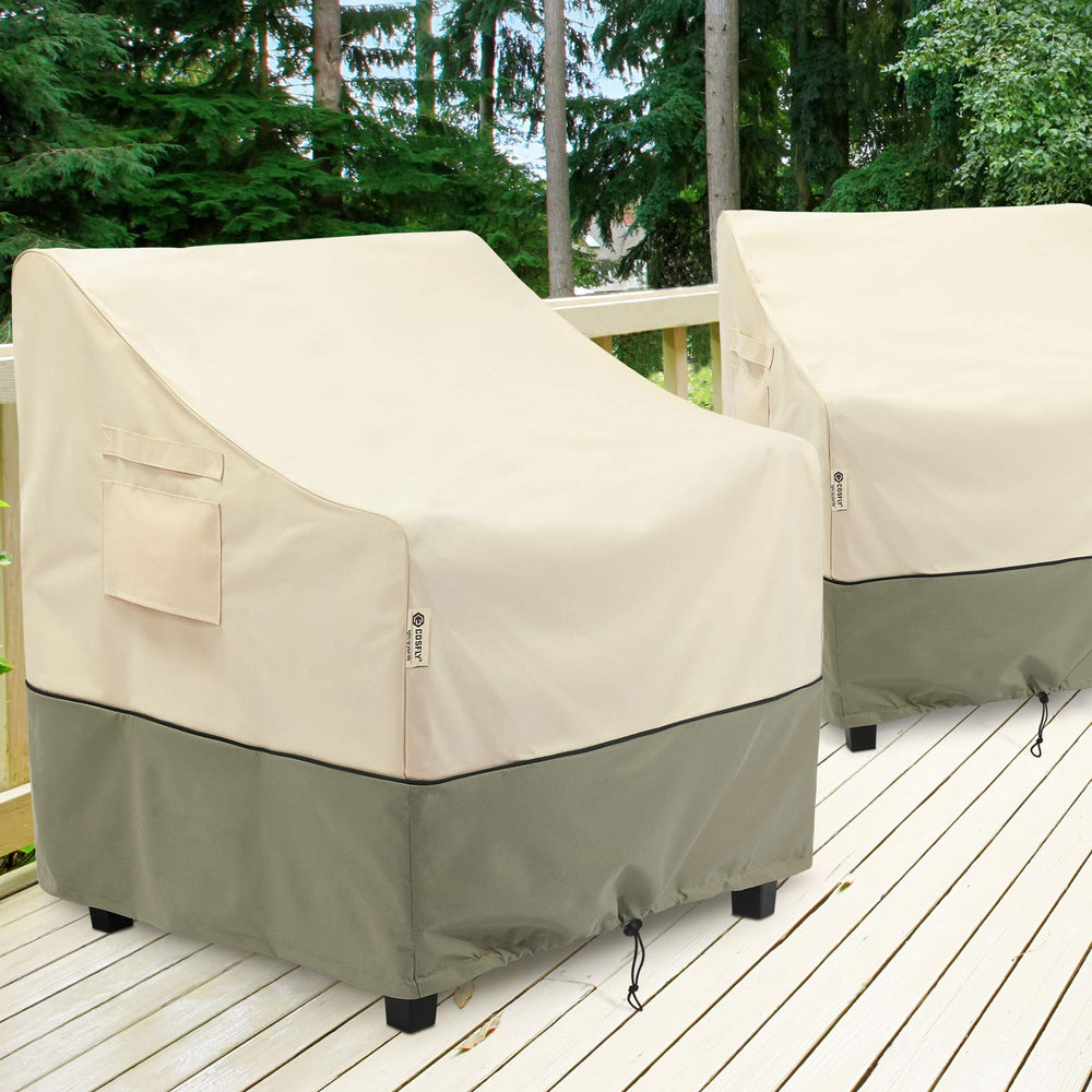 COSFLY covered chair in patio setting keeping furniture guest-ready