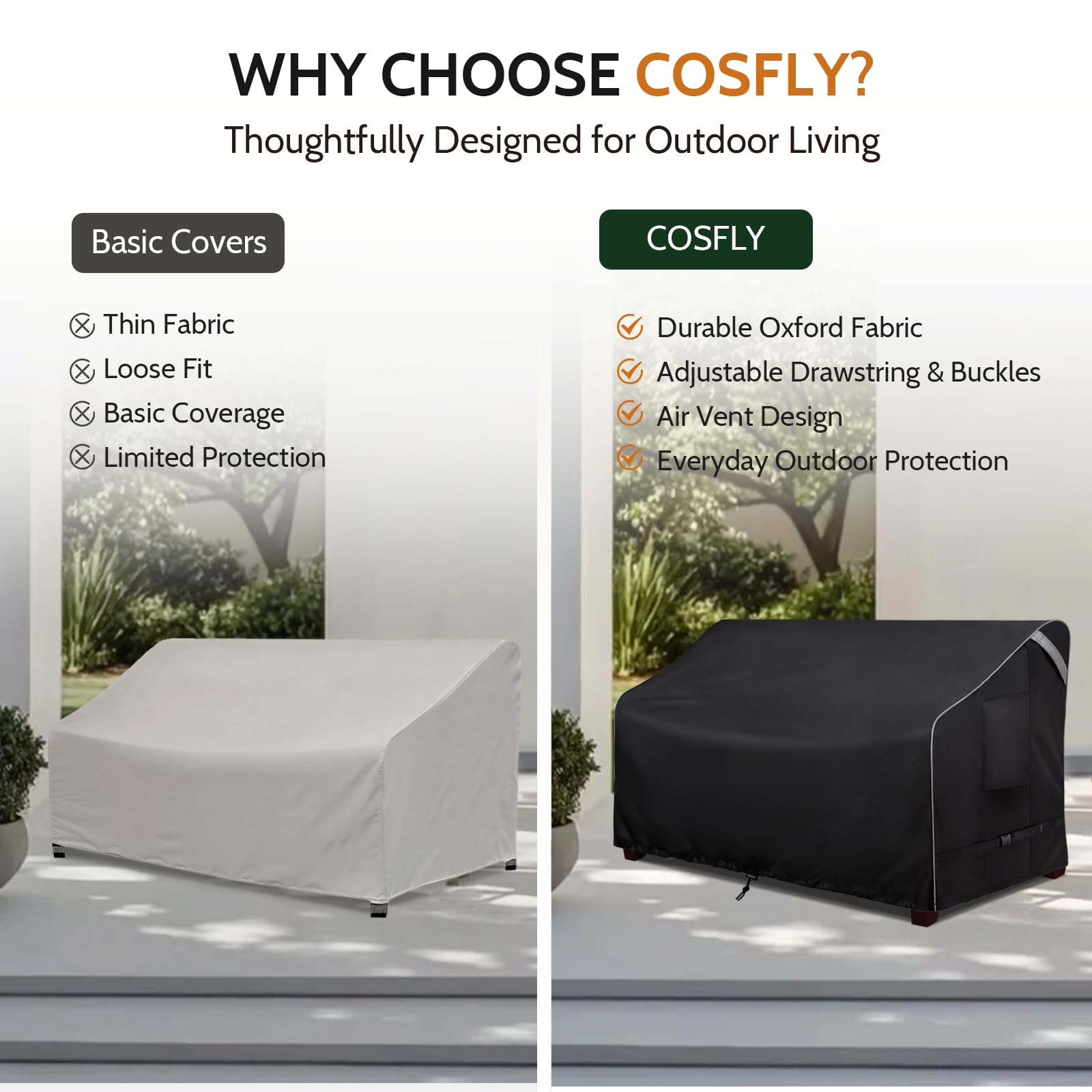 COSFLY size comparison with measuring tape to confirm fit