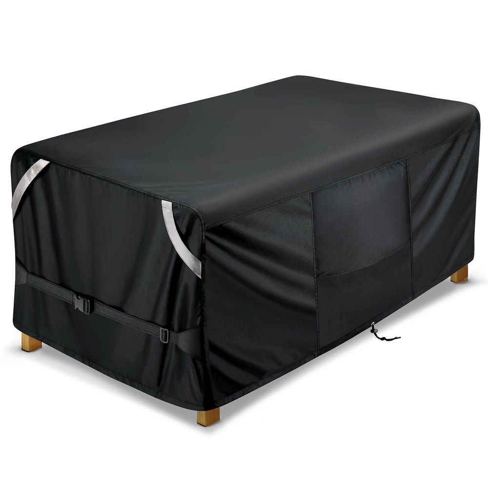 COSFLY front view of patio table cover showing full protection and neat fit