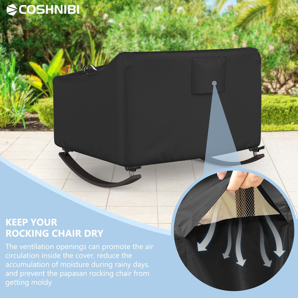 COSHNIBI drawstring and buckle fastenings holding cover tight in wind