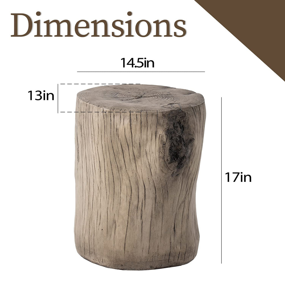 COSIEST stump used as plant stand showing elevated display and weather resilience