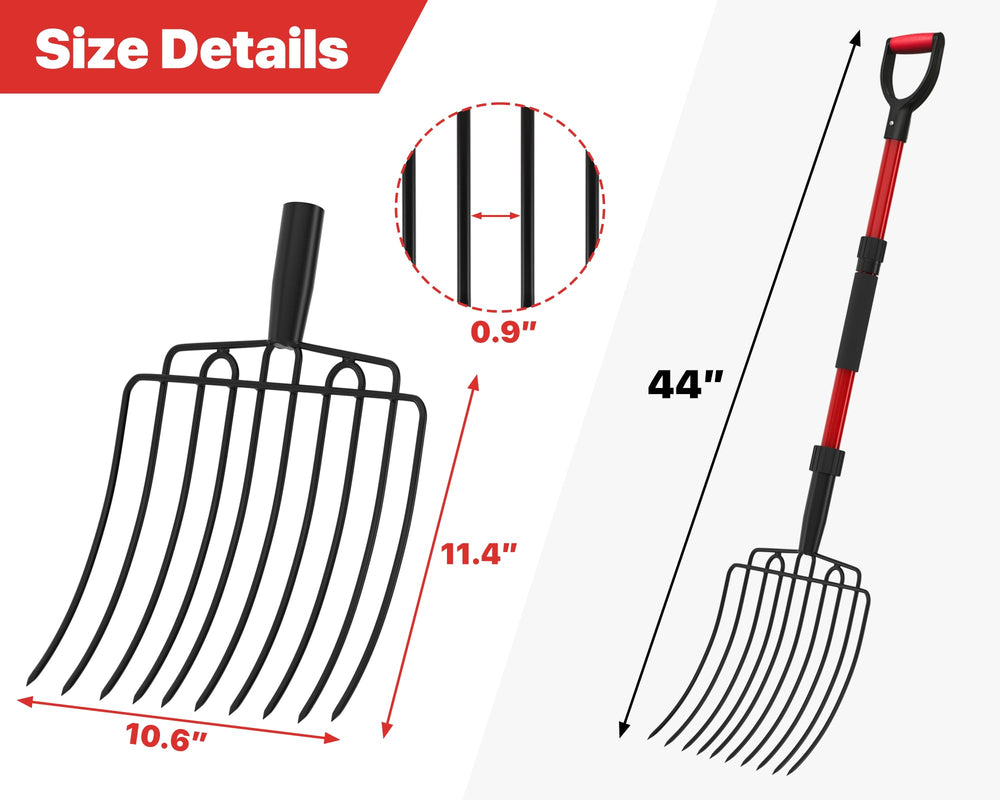 COSITA close-up of carbon steel tines showing durable strength and reduced bending