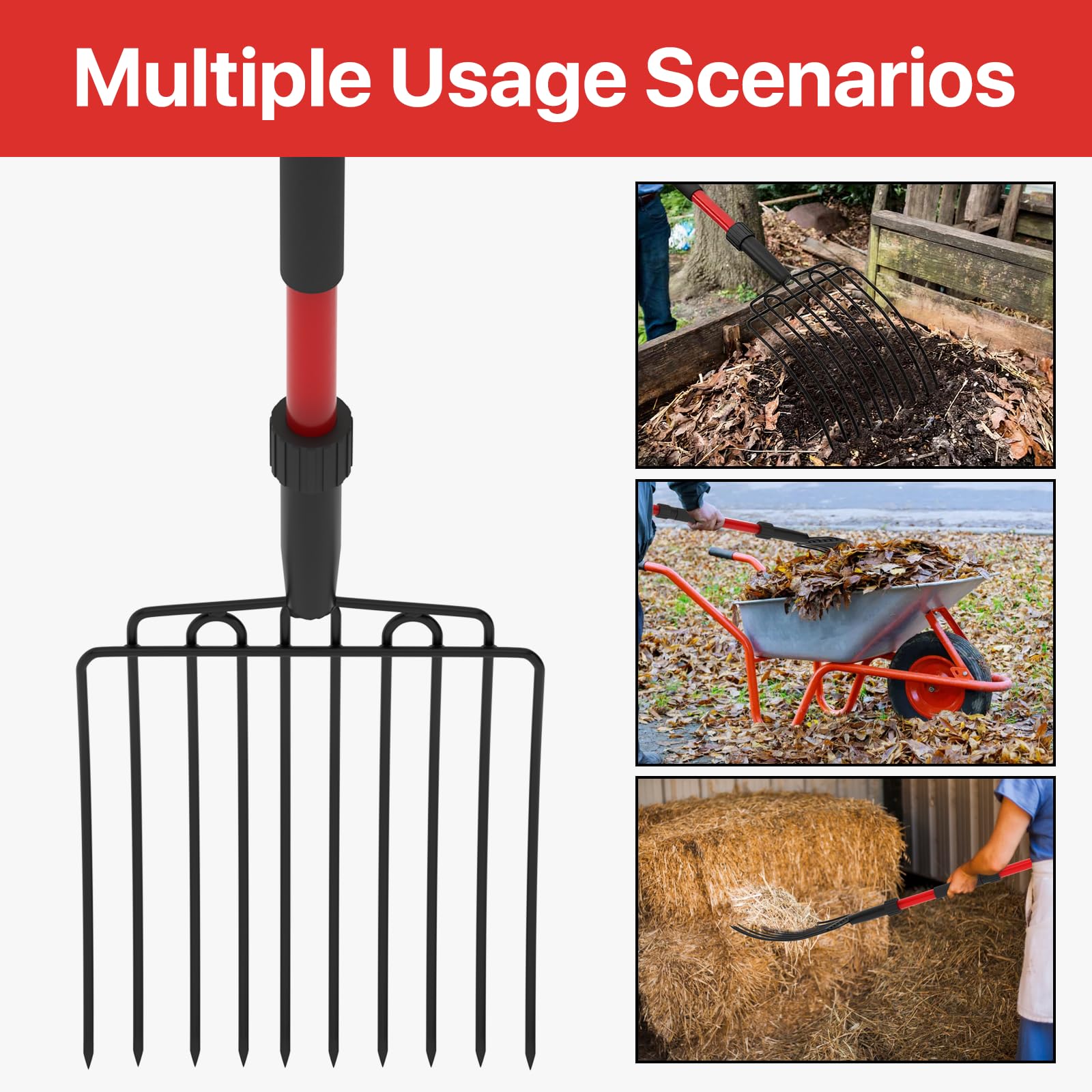 COSITA spreading mulch in a yard scene to reduce workload and improve coverage