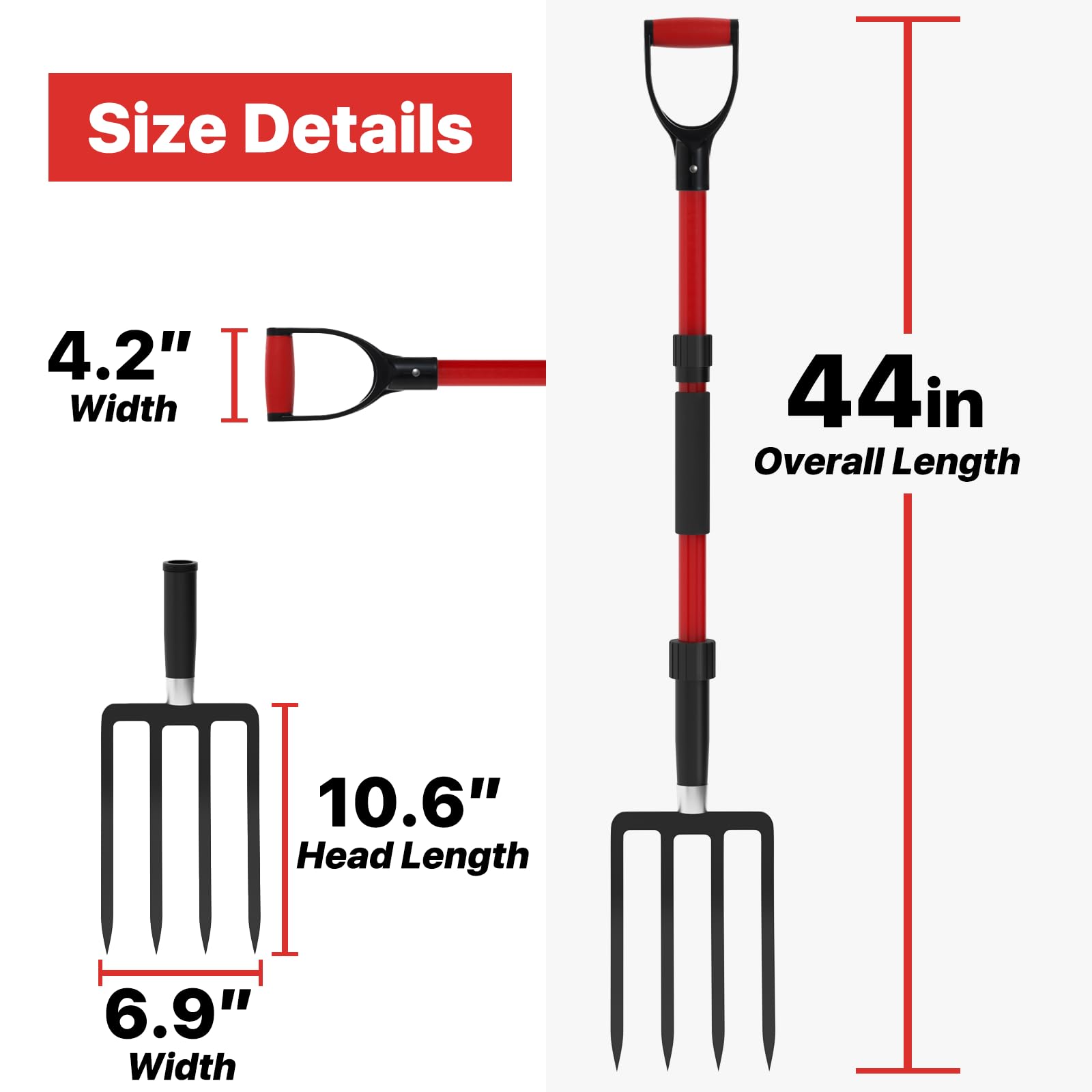 COSITA close-up of four heat-treated tines highlighting strength and easy penetration