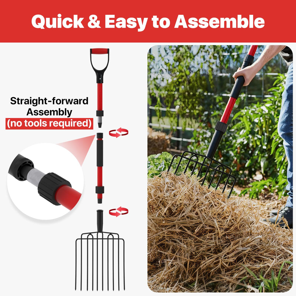 COSITA turning compost in a garden bed to speed decomposition and aeration