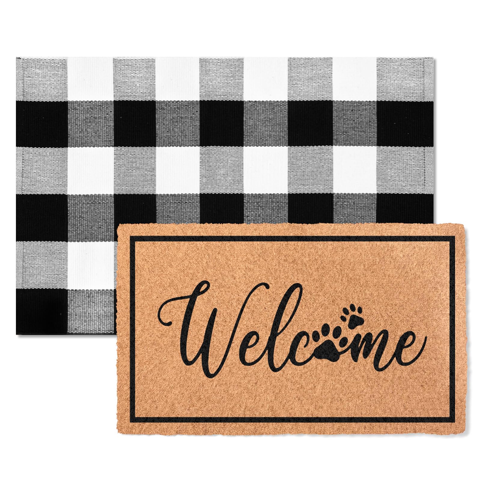 Cosovia coir doormat front view showing neat welcome surface and durable fibers
