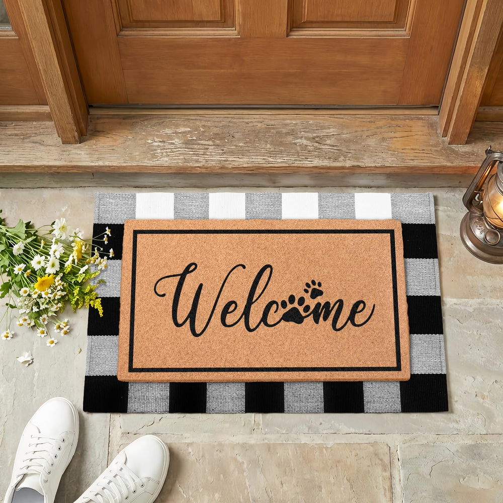 Cosovia doormat texture closeup showing high-density fibers that scrape dirt